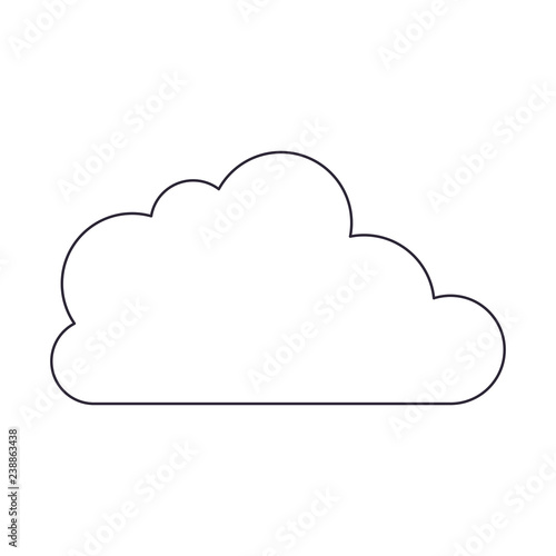 cloud silhouette isolated icon