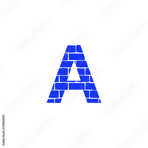 Vector Brick Logo Letter A