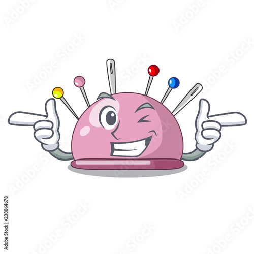 Wink pincushion with a character needles icon