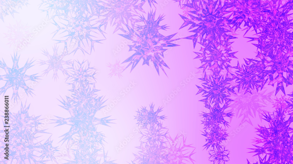 Abstract background with a variety of colorful snowflakes. Big and small. Abstract background with a variety of colorful snowflakes. Big and small.