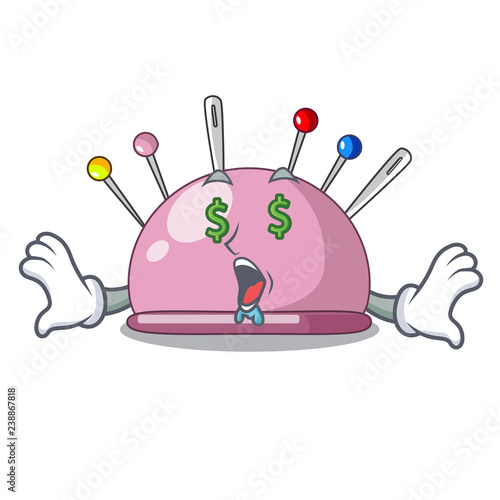 Money eye pincushion a cartoon pins for sewing