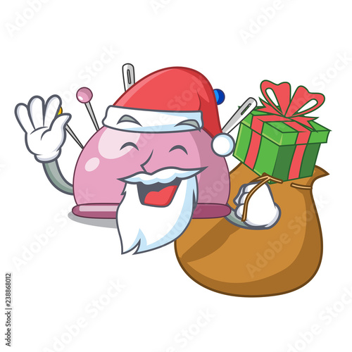 Santa with gift pincushion a cartoon pins for sewing