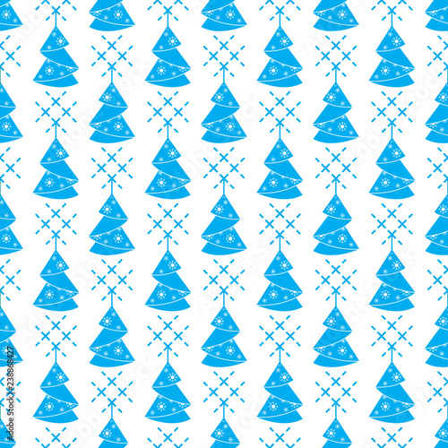 Seamless pattern Christmas tree origami. New Year
