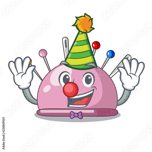 Clown pincushion a cartoon pins for sewing