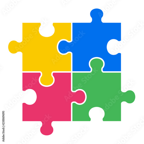 4 pieces Puzzle design