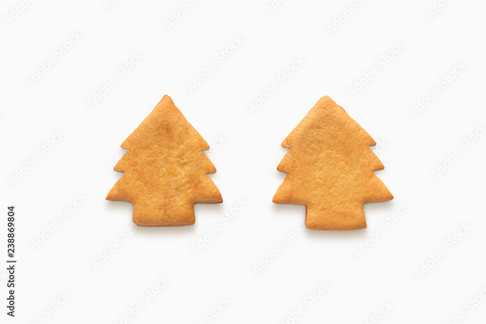 Christmas tree blank gingerbreads isolated on white Christmas tree blank gingerbreads isolated on white