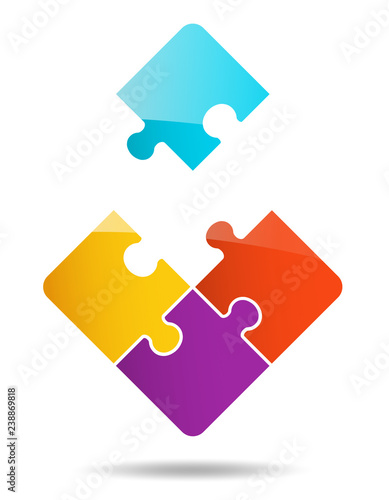 1+3 pieces Puzzle design
