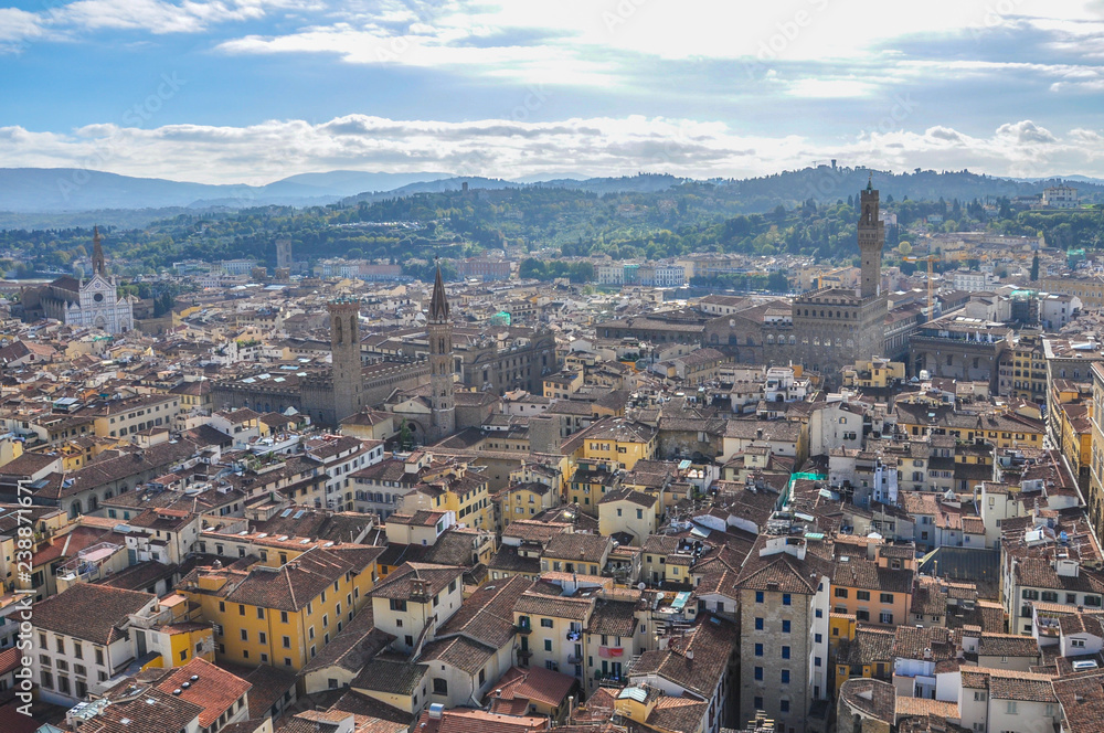 Panorama of Florence with the cathedral dome - Tuscany Italy