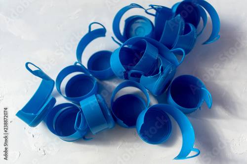 water demijohn caps collected for recycling