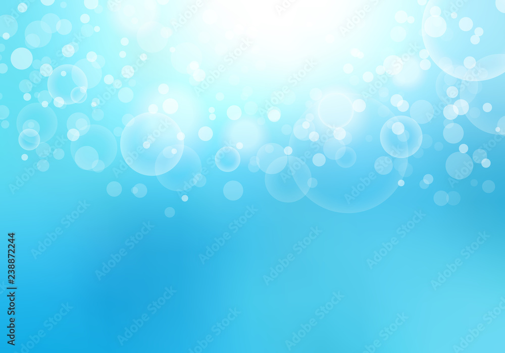 Abstract sunlight blurred blue sky background with bokeh lights effect and copy space. Abstract sunlight blurred blue sky background with bokeh lights effect and copy space.