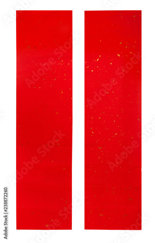 Blank Chinese New Year couplets, decorate elements for Chinese new year. photo