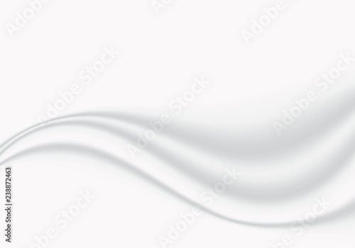 Abstract white cloth smooth soft wave with copy space background and texture © rarinlada