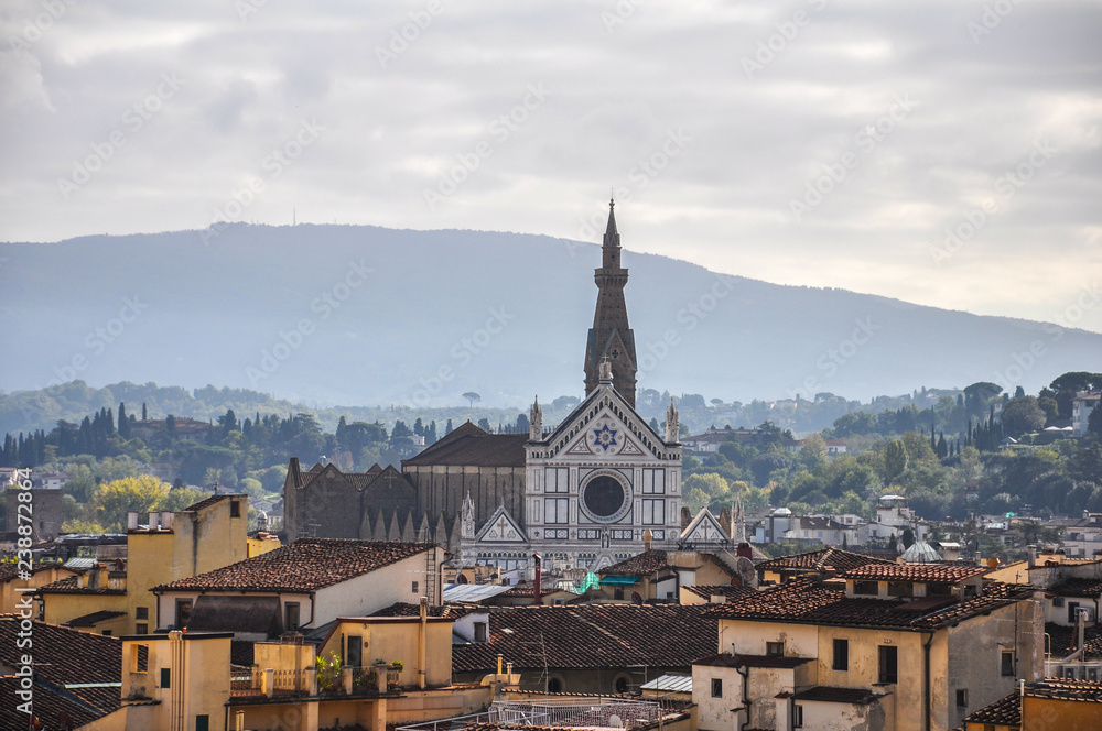 Panorama of the Basilica of Santa Croce, Florence
