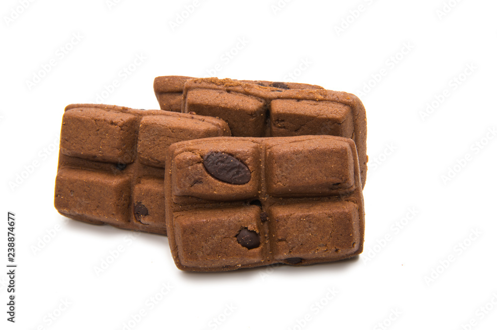 chocolate sponge cake isolated chocolate sponge cake isolated