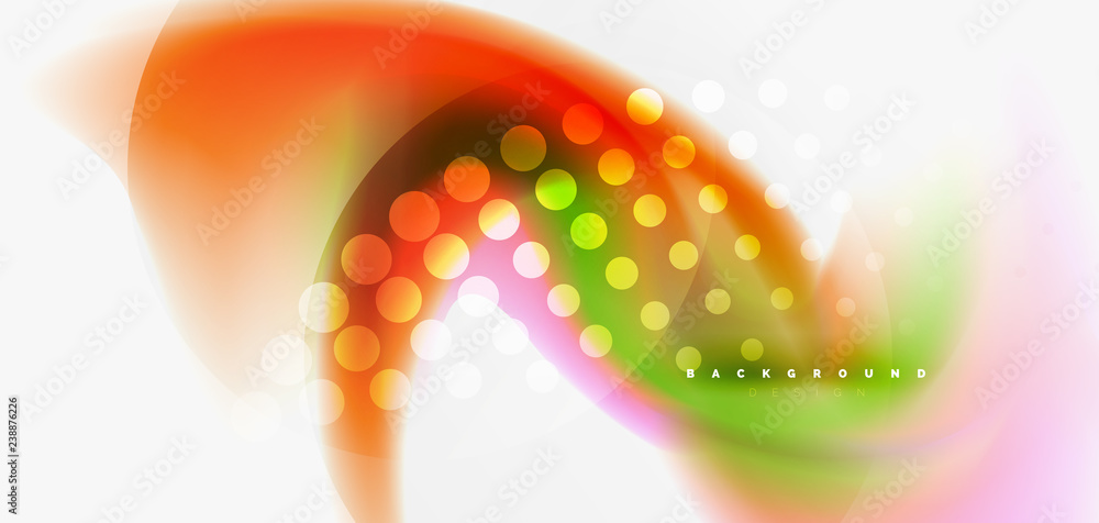 Color flowing wave, trendy liquid design template Color flowing wave, trendy liquid design template