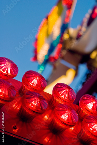 Red lights at the county fair photo