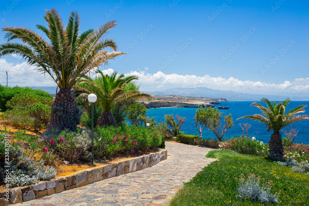 Sea bay and the beach of the village of Panormas Sea bay and the beach of the village of Panormas