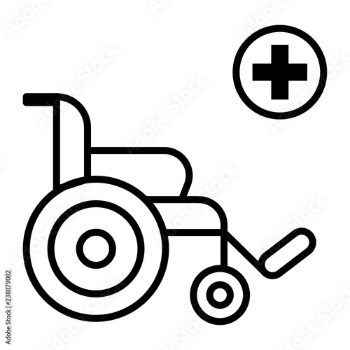 Wheelchair vector icon