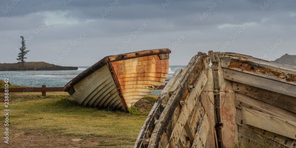 Historic Whale boats at Kingston - Norfolk Island