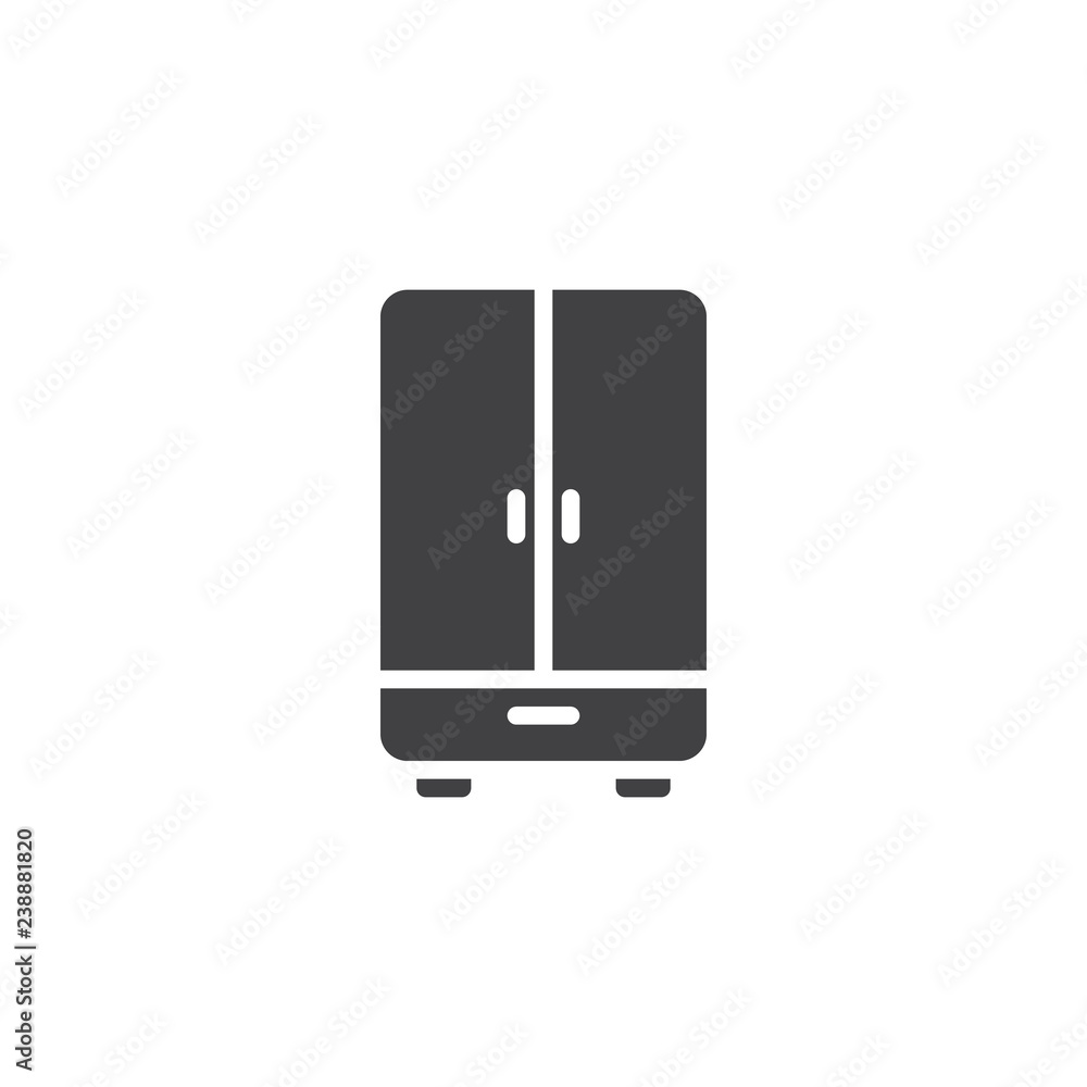 Wardrobe furniture vector icon. filled flat sign for mobile concept and web design. Double door Closet simple solid icon. Symbol, logo illustration. Pixel perfect vector graphics Wardrobe furniture vector icon. filled flat sign for mobile concept and web design. Double door Closet simple solid icon. Symbol, logo illustration. Pixel perfect vector graphics