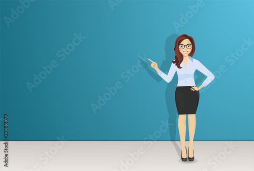 Businesswoman with blank free space for your text