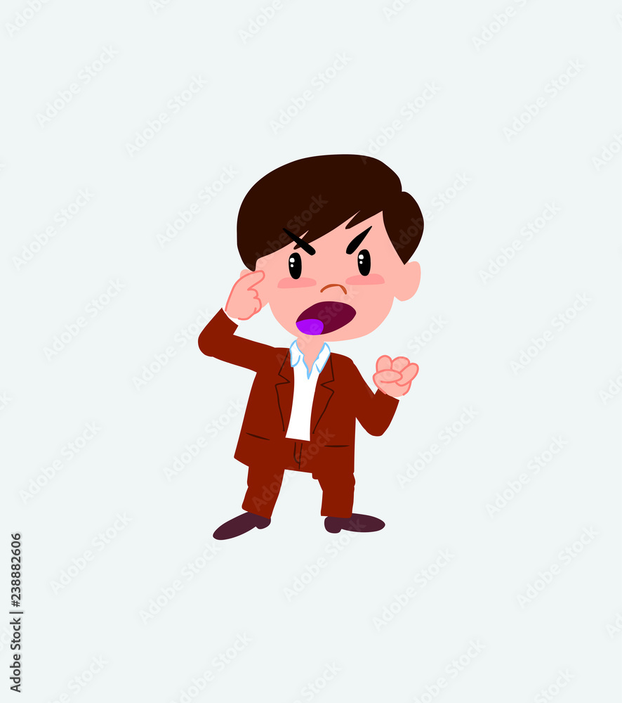 Businessman in casual style screams angry in aggressive attitude. Businessman in casual style screams angry in aggressive attitude.
