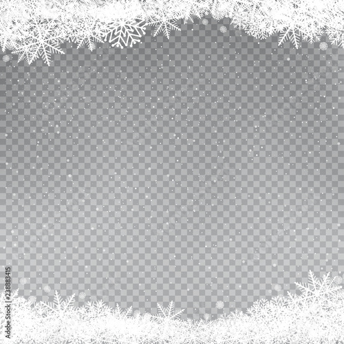 snowflakes falling frame template