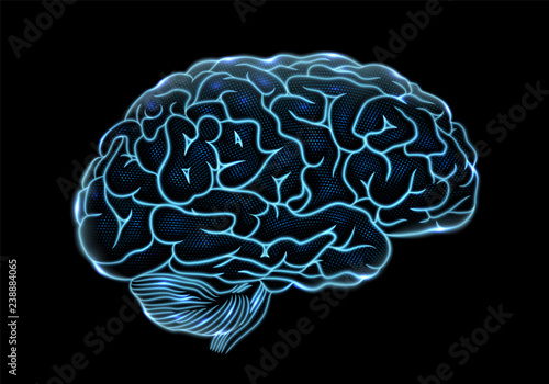 Cyber mind concept vector illustration