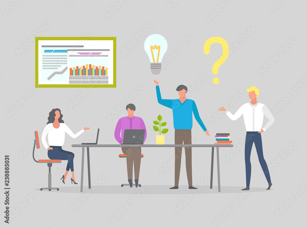 Business People at Briefing, Workers at Meeting Business People at Briefing, Workers at Meeting