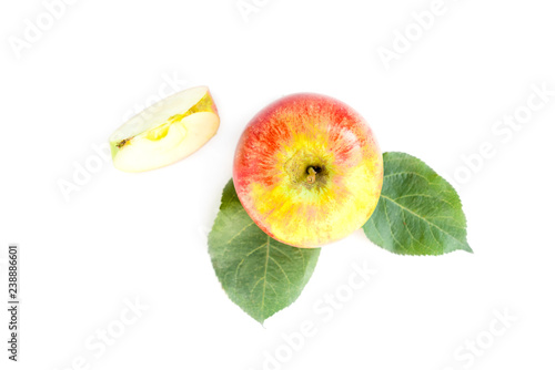 Apples with elves isolated on white background. photo