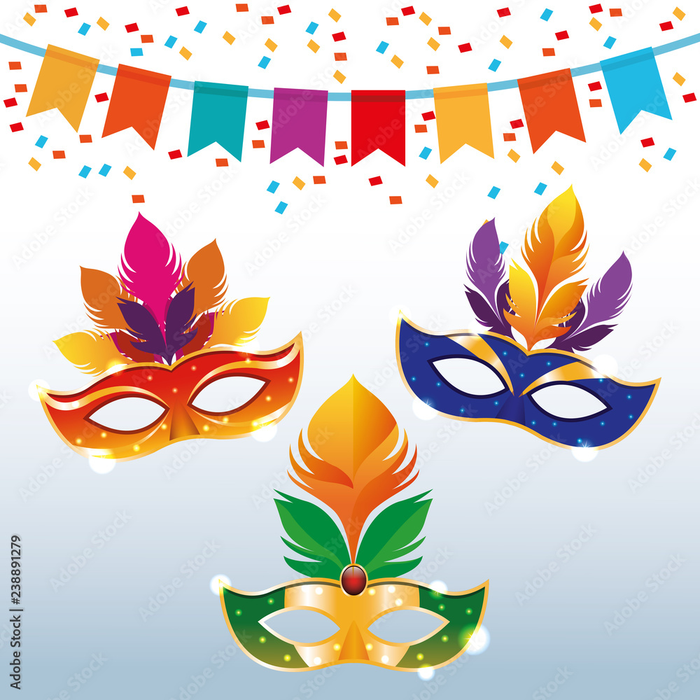 Fototapeta premium Mari gras masks