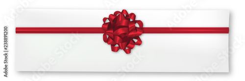 Geschenkschleife Papierkarte rot Rosette
