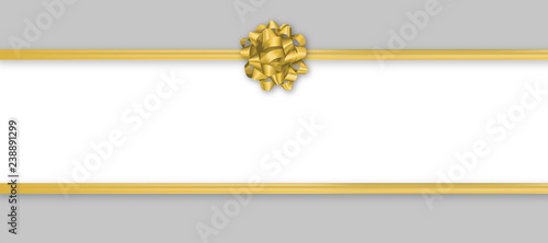 goldene Schleife Geschenkband Karte