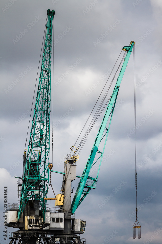 Cargo Crane in the Harbour of Batumi, Georgia