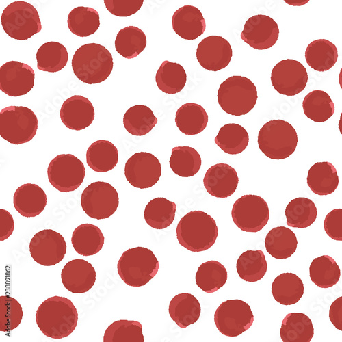 Abstract Pattern Coloring of red polka