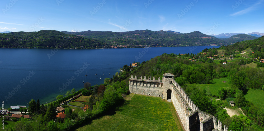 Lake Maggiore (Lago Maggiore) Panorama from Rocca di Angera Castle