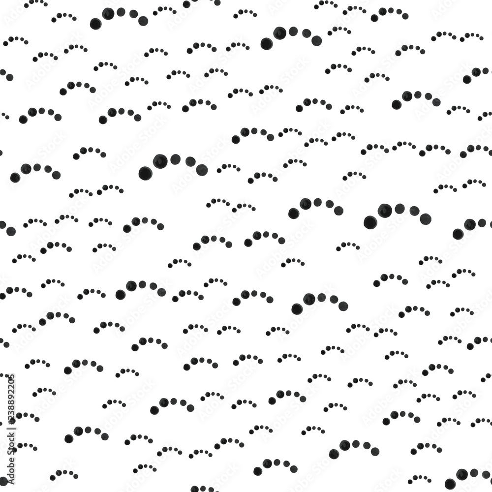 Fototapeta premium Seamless Pattern black dots