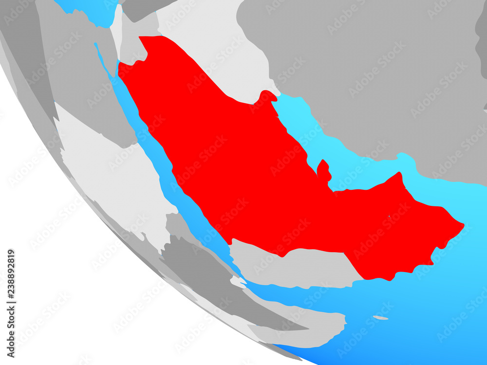 Fototapeta premium CCASG countries on simple globe.