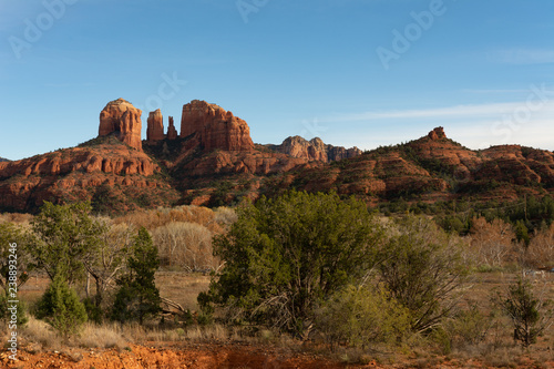 Cathedral Rock in Sedona  Arizona  a popular travel and tourism destination in the American Southwest