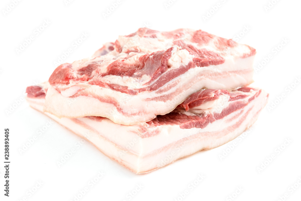 Pork fat isolated. on white background. Pork fat isolated. on white background.
