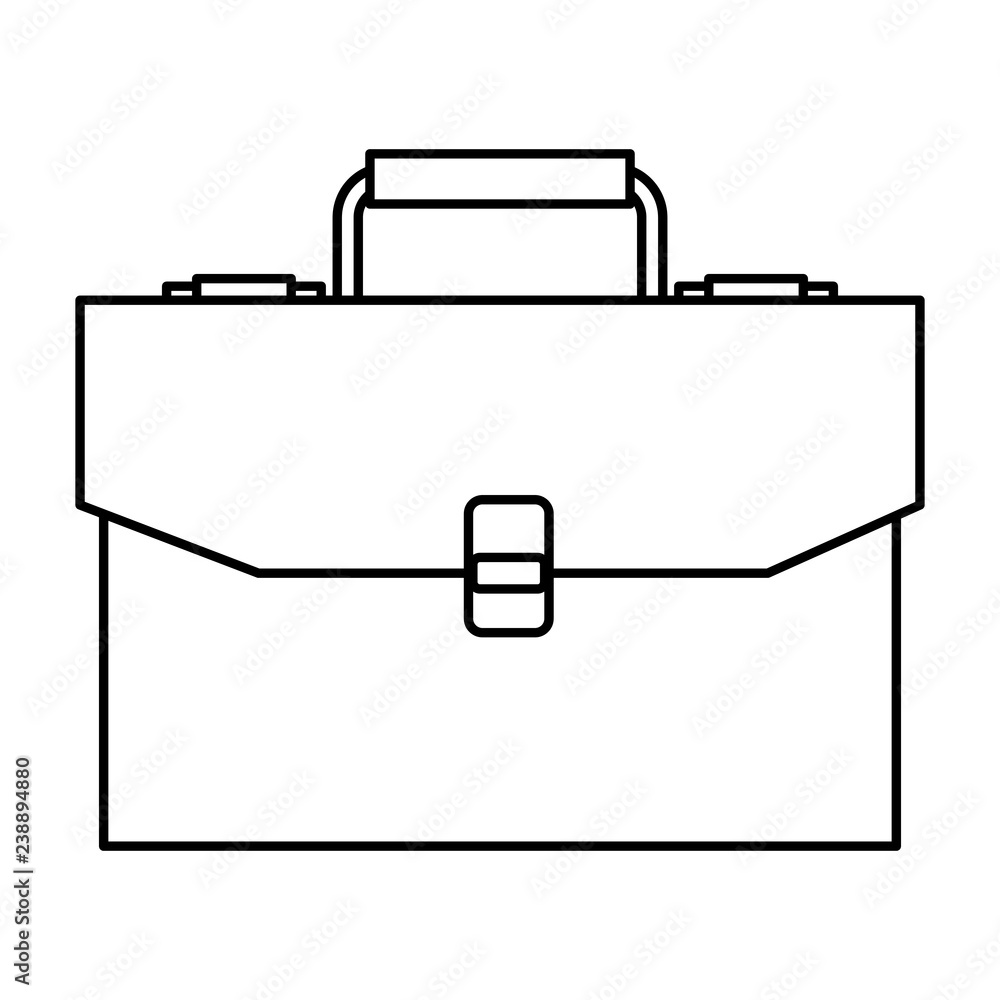Business briefcase symbol in black and white Business briefcase symbol in black and white