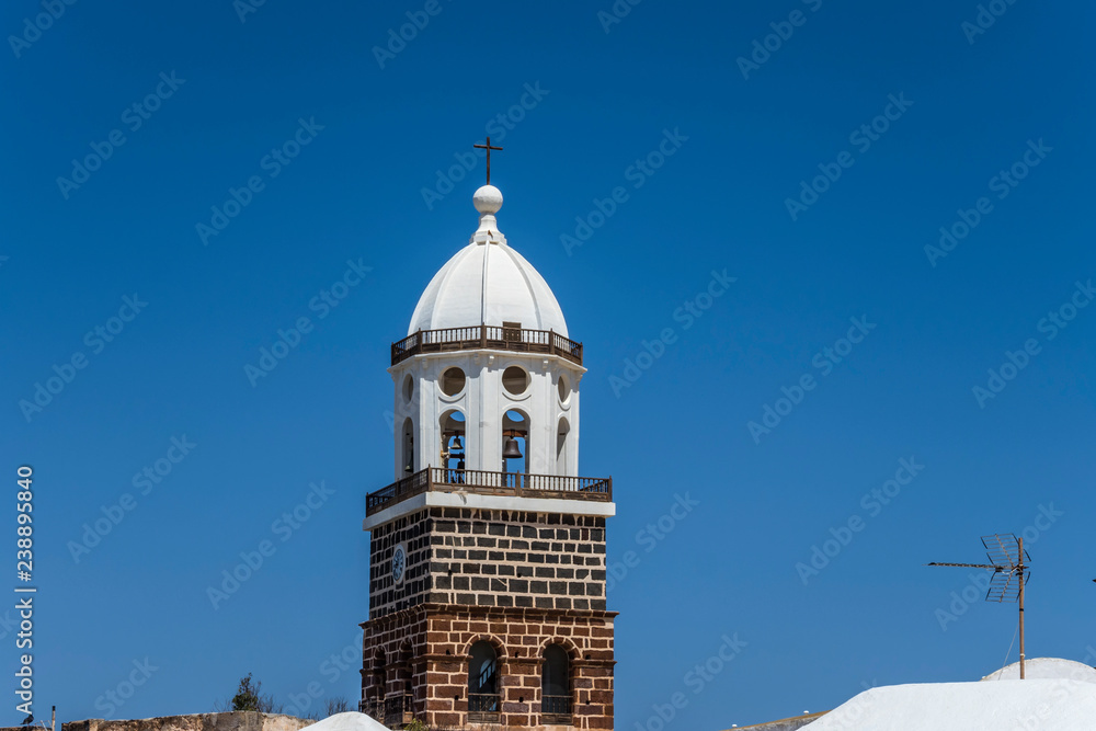 Fototapeta premium Canary island lanzarote sunny day outdoor church