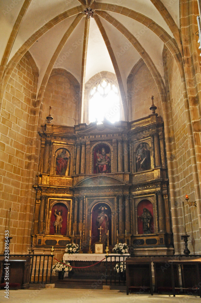 Hondarribia, San Sebastian, Spain - APRIL 25 , 2011:interior of the Parish Church of Fuenterrabía