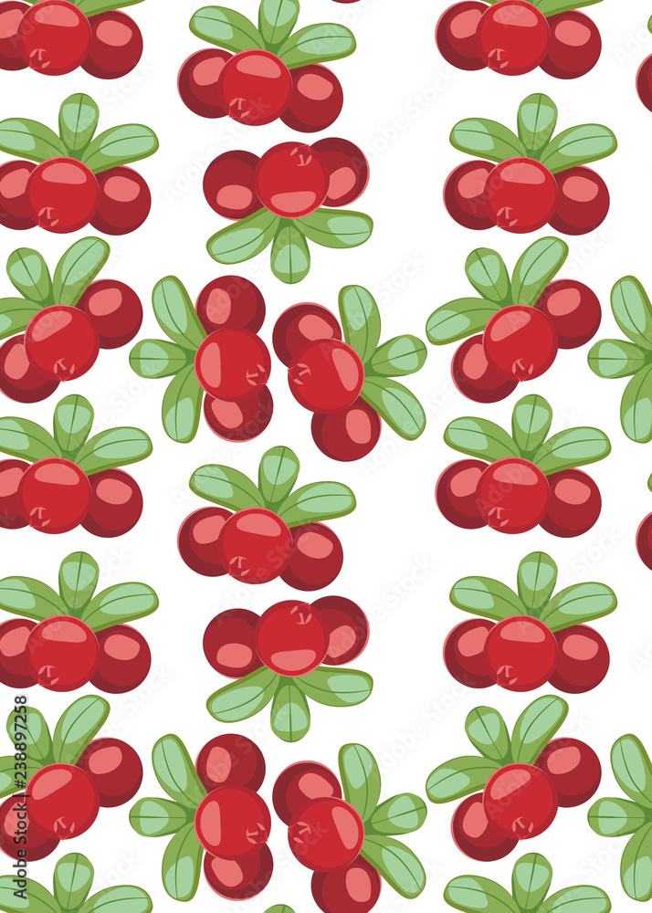pattern with Cowberry Lingonberry pattern with Cowberry Lingonberry