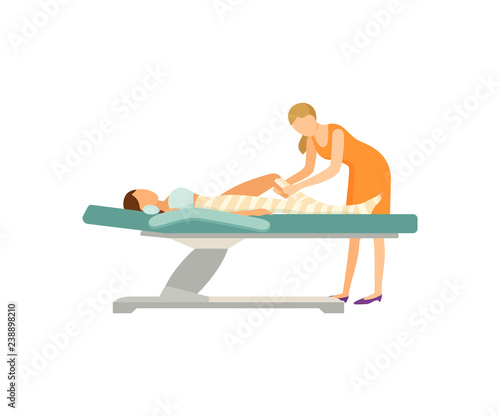 Spa Salon Body Wrap Procedure Isolated Icon vector