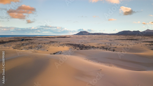 aerial view dunes of corralejo