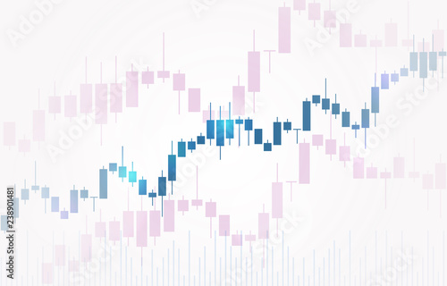 Wallpaper Mural Vector background with stock market candlesticks chart. Forex trading creative design. Candlestick graph illustration for trade analytics Torontodigital.ca