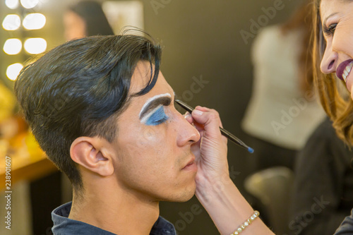 Hispanic (latin) male professional makeup