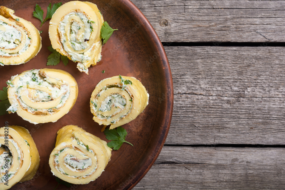 Homemade Eggs omelet rolls Homemade Eggs omelet rolls