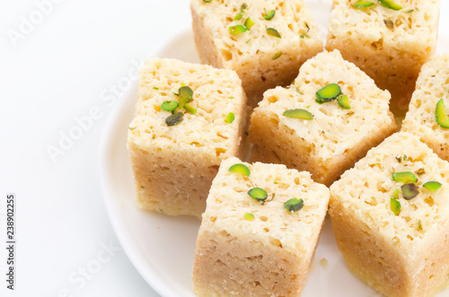 Indian Traditional Famous Sweet Food Mysore Pak or Mysoor Pak